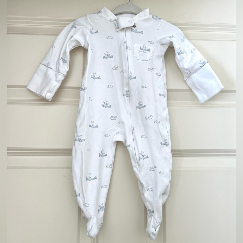 ❤️ BUNNY AIRPLANE ZIPPER FOOTIE